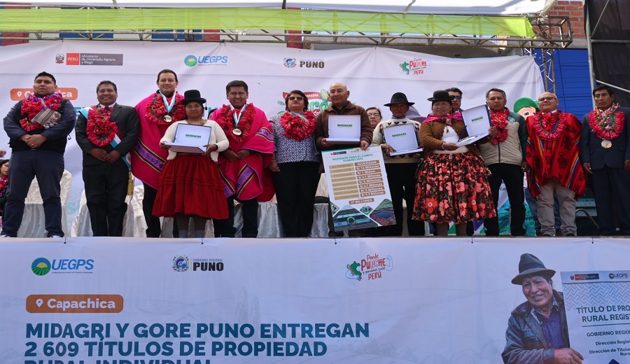 Héroes del Campo MIDAGRI entrega más de 2,600 títulos de propiedad rural en Puno