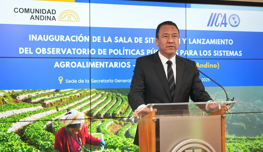 Secretaría General de la Comunidad Andina y el IICA inauguran Sala Situacional y Observatorio de Políticas Agrícolas de países andinos