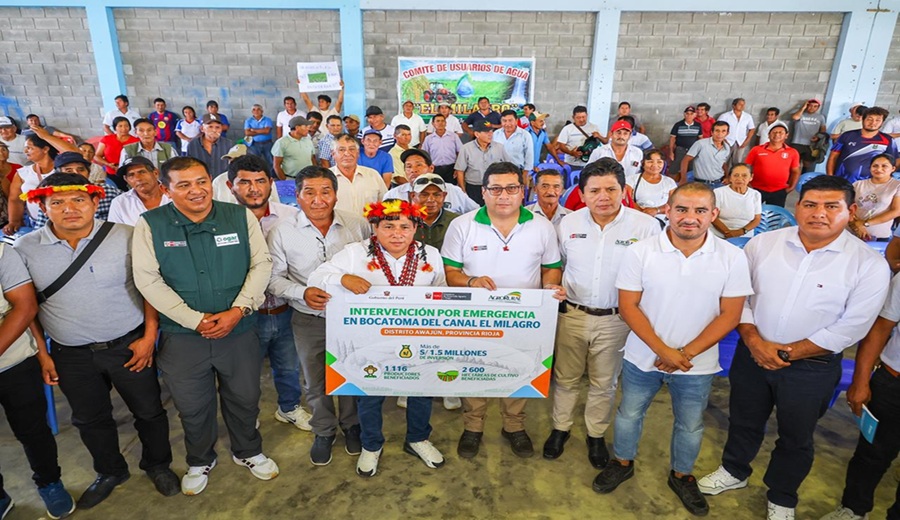 Gobierno ejecuta obras de emergencia para proteger cultivos en San Martín