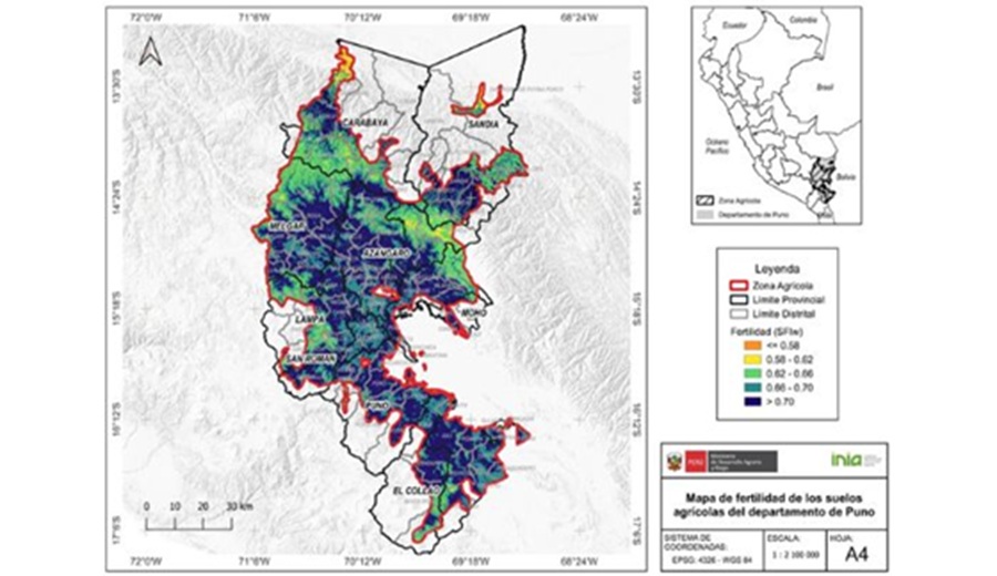 MIDAGRI: INIA entrega Mapa de Fertilidad del Suelo Agrario para la región de Puno
