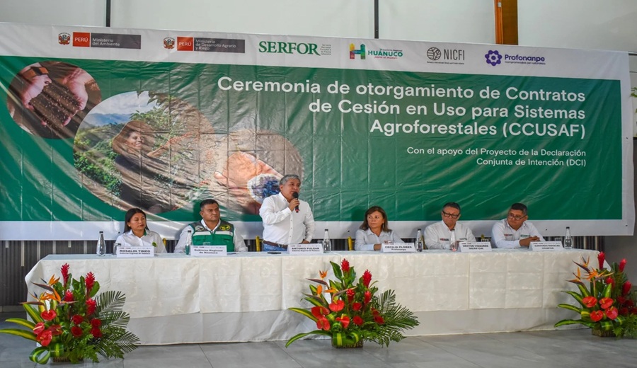 Agricultura entrega 220 contratos agroforestales a productores de Chinchao y Panao