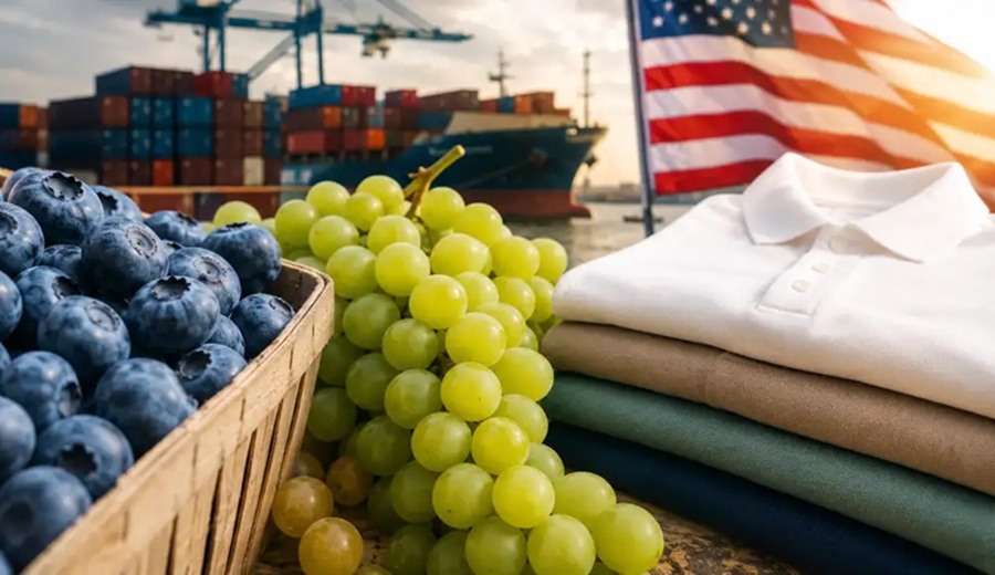 Arándanos, uvas y polos de algodón los productos peruanos más afectados por el arancel de 12,5% de EE. UU.