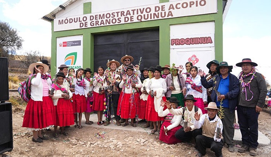MIDAGRI instala centro para almacenar y mejorar la venta de quinua en Puno